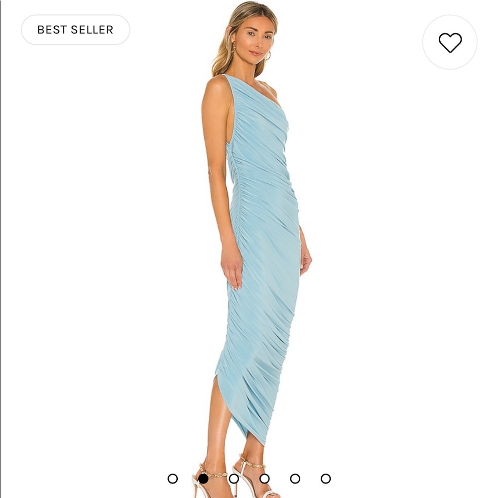 Norma Kamali Power Blue Iconic One Shoulder Dress
